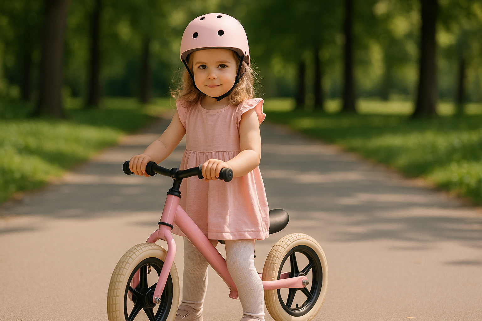Balance bike for a girl