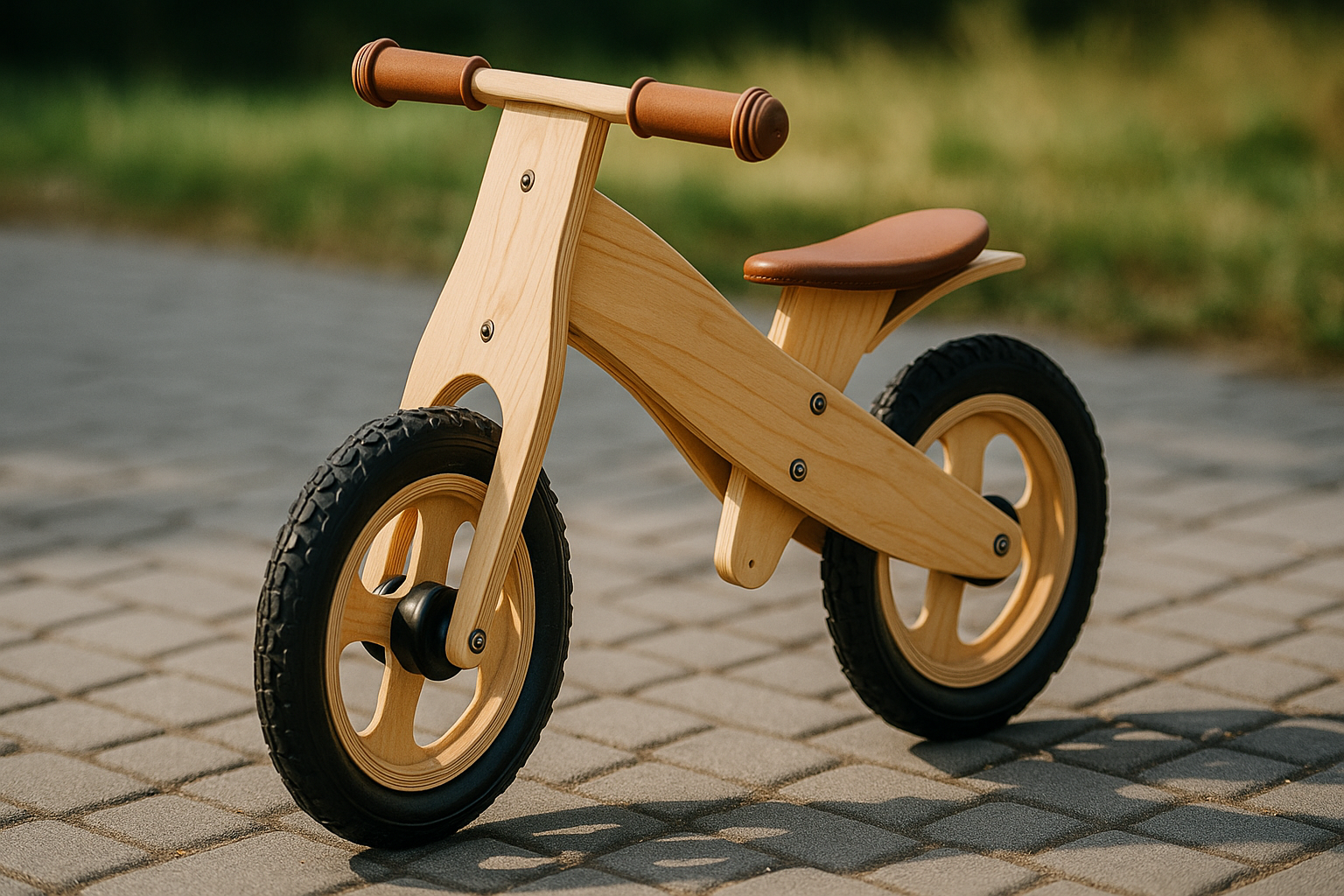 Wooden balance bike