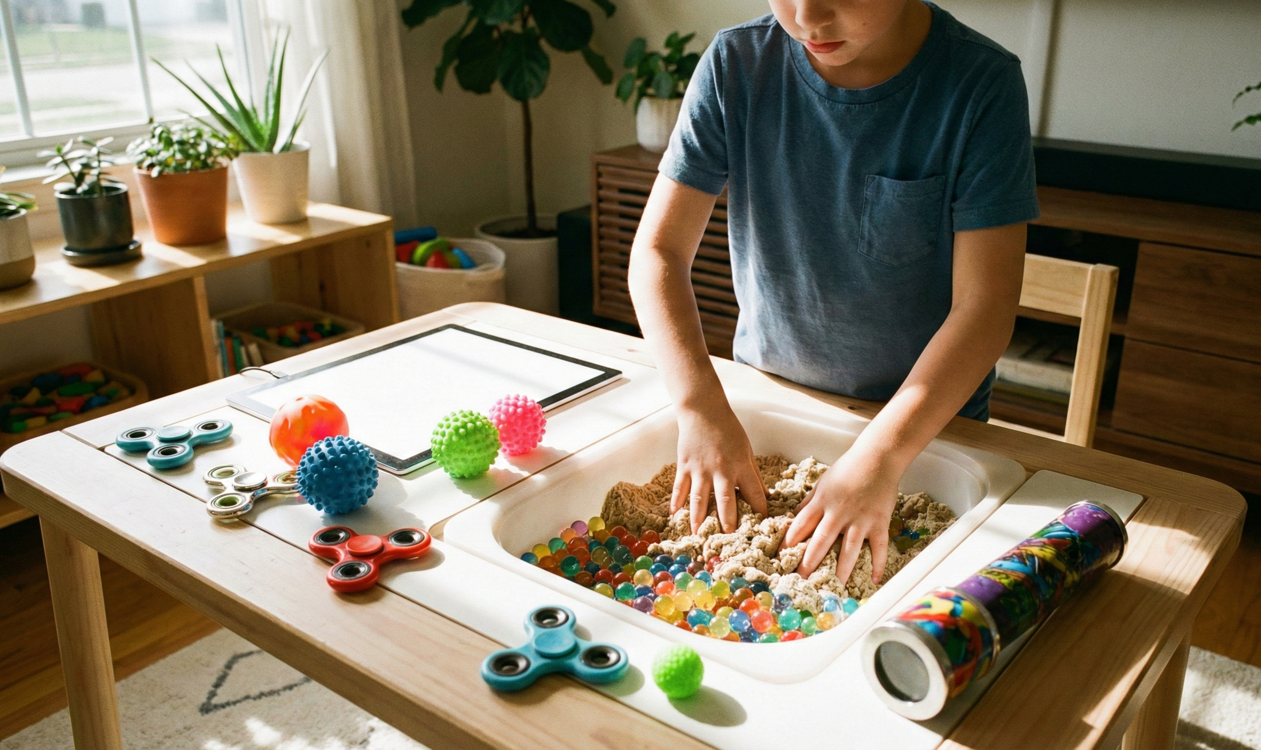 Sensory toys for an eight-year-old child