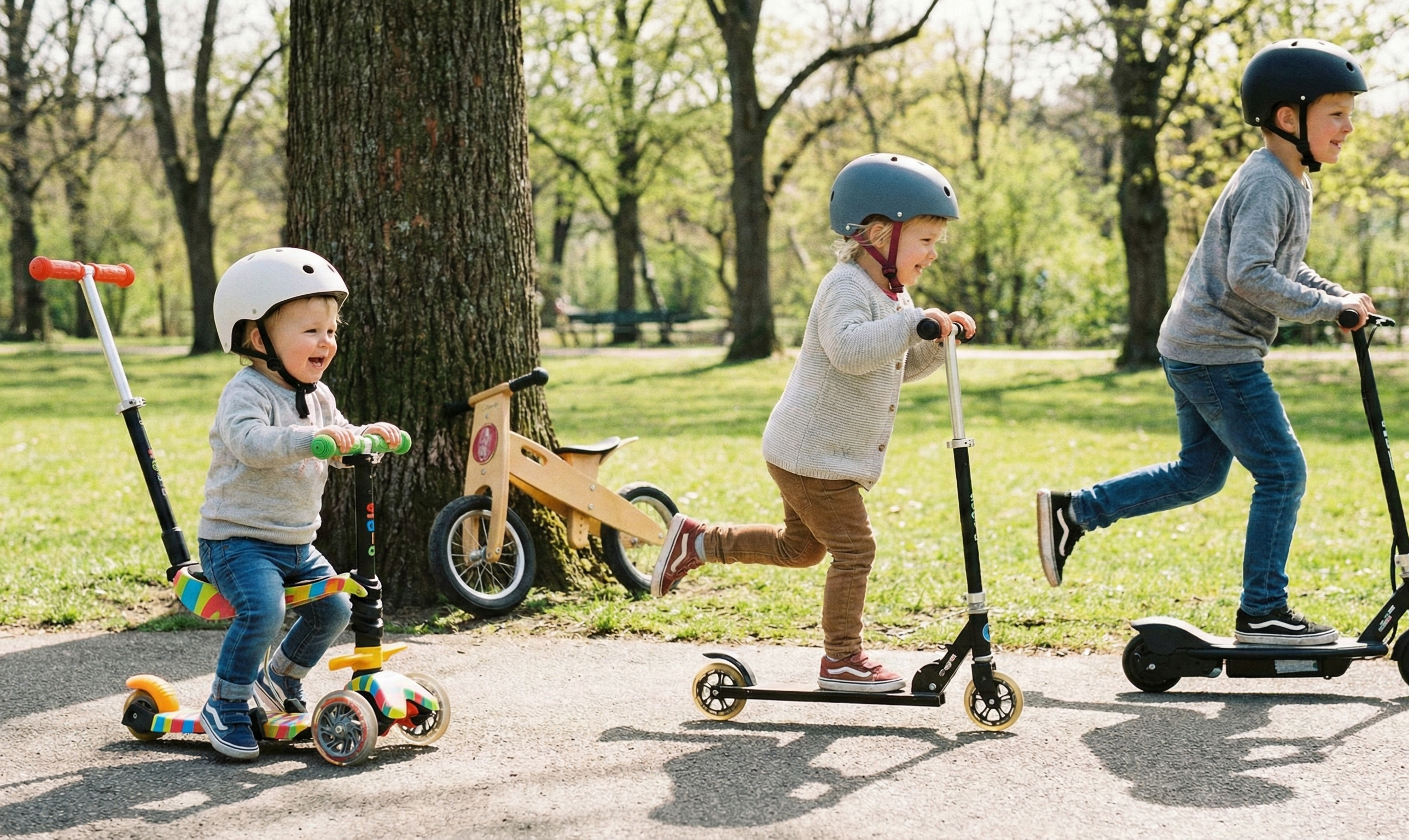 Types of children's scooters