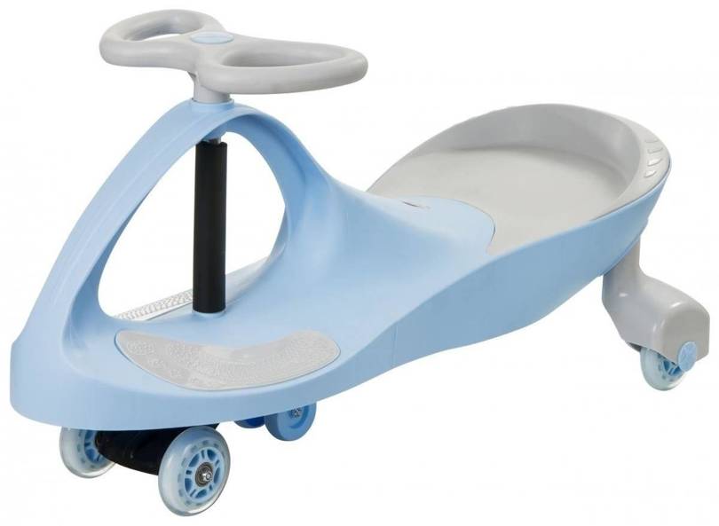 TwistCar children vehicle - Pastel blue with glowing wheels!