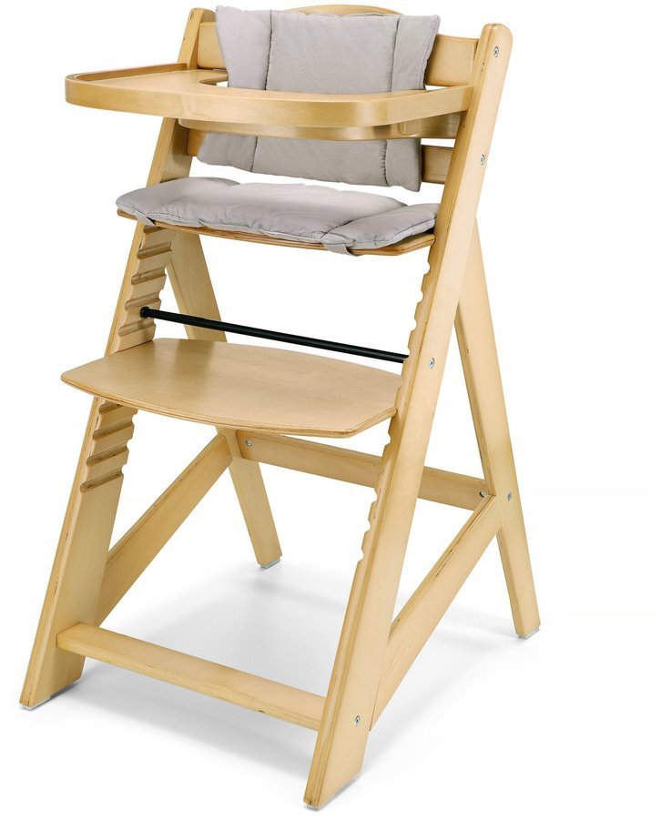 Wooden baby highchair, Moby-system WOODY - the color of natural wood