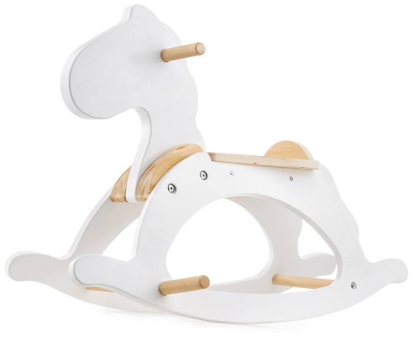 Wooden rocking horse - white - from 12 months.