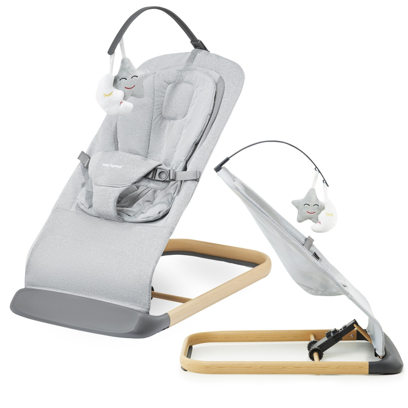 2-in-1 rocking chair Moby-System LILY - gray