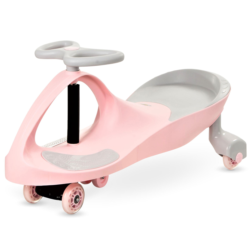 TwistCar children vehicle - Pastel pink with glowing wheels!