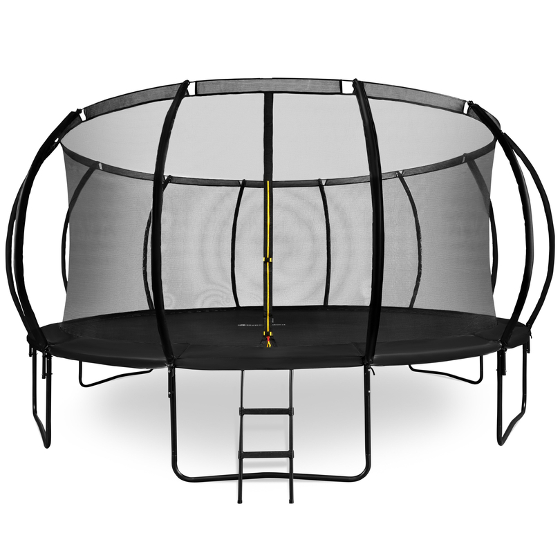 XXXL garden trampoline for children HyperMotion - 487 cm 16FT - with ladder and internal net - for home and garden - 150kg max