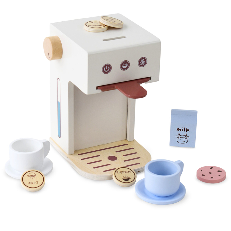 Wooden capsule coffee maker - coffee shop with accessories