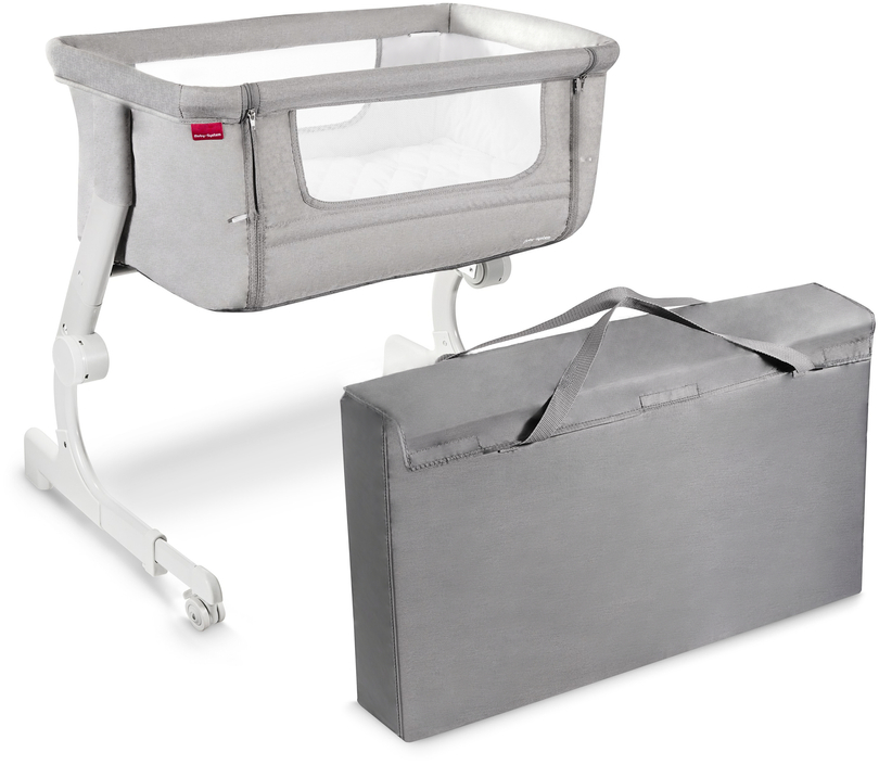 2-in-1 Bedside or Free-Standing Baby Cot Moby-System CLOSER