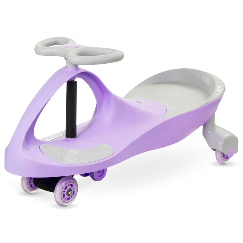 TwistCar children vehicle - Pastel purple with glowing wheels!