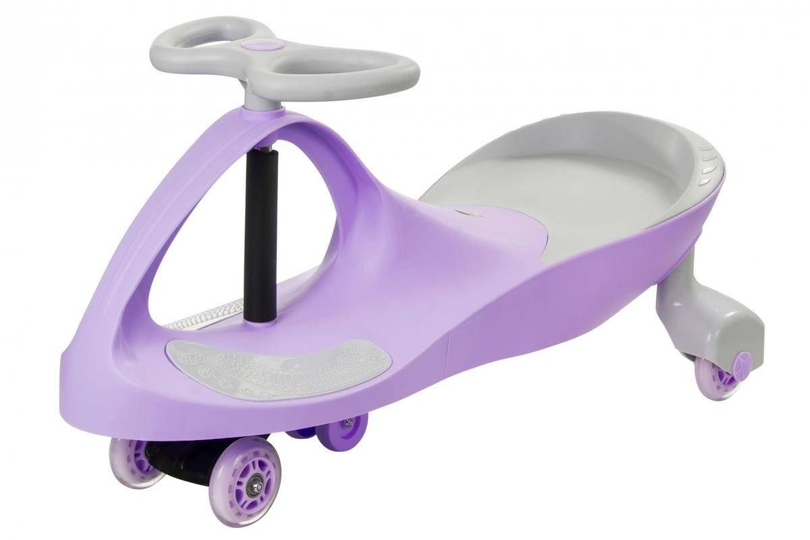 TwistCar children vehicle - Pastel purple with glowing wheels!