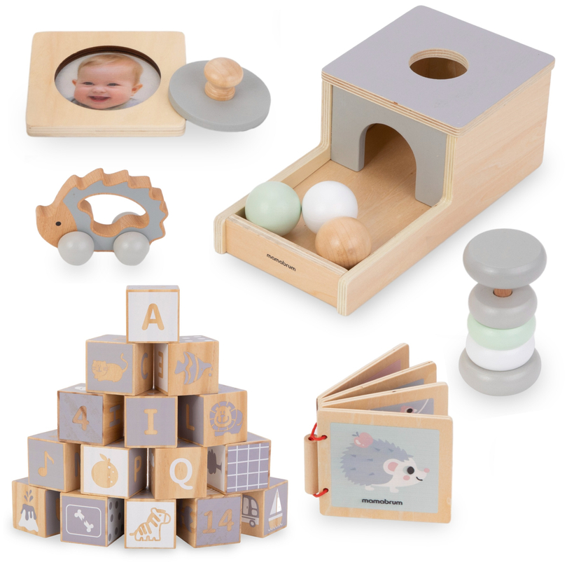 Montessori educational box for babies - 6 toys