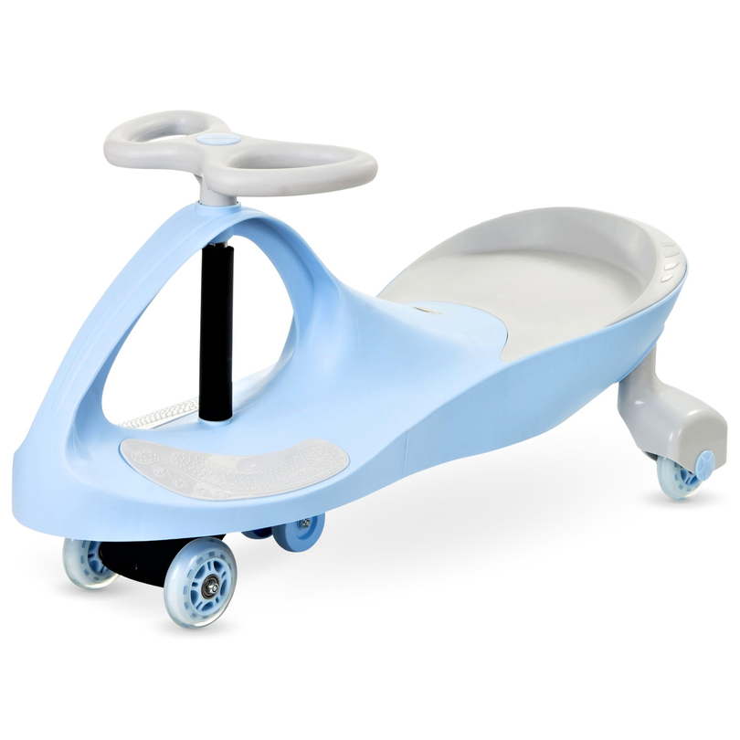 TwistCar children vehicle - Pastel blue with glowing wheels!