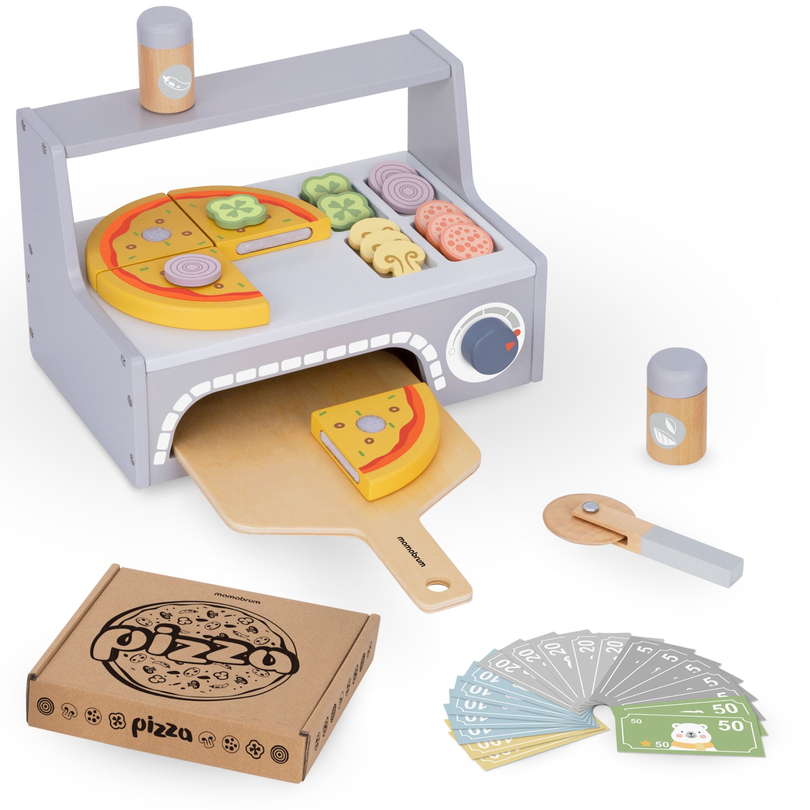 Wooden pizza baking set
