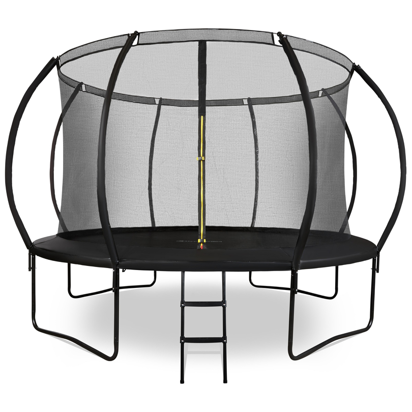 XXL garden trampoline for children HyperMotion - 366 cm 12FT - with ladder and internal net - for home and garden - 150kg max