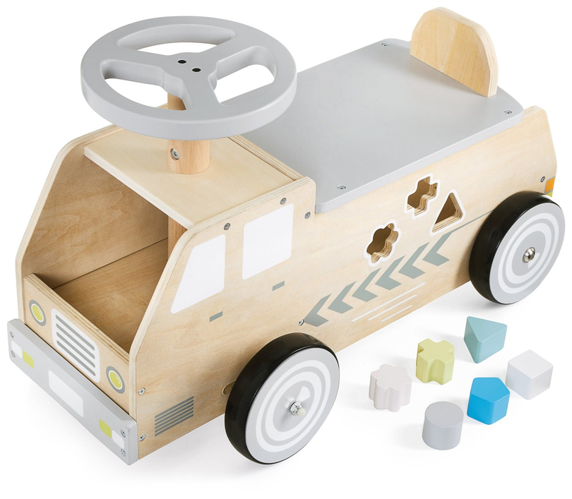 Wooden car, ride-on, car with blocks